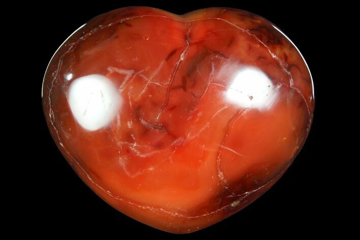 Colorful Carnelian Agate Heart #167365